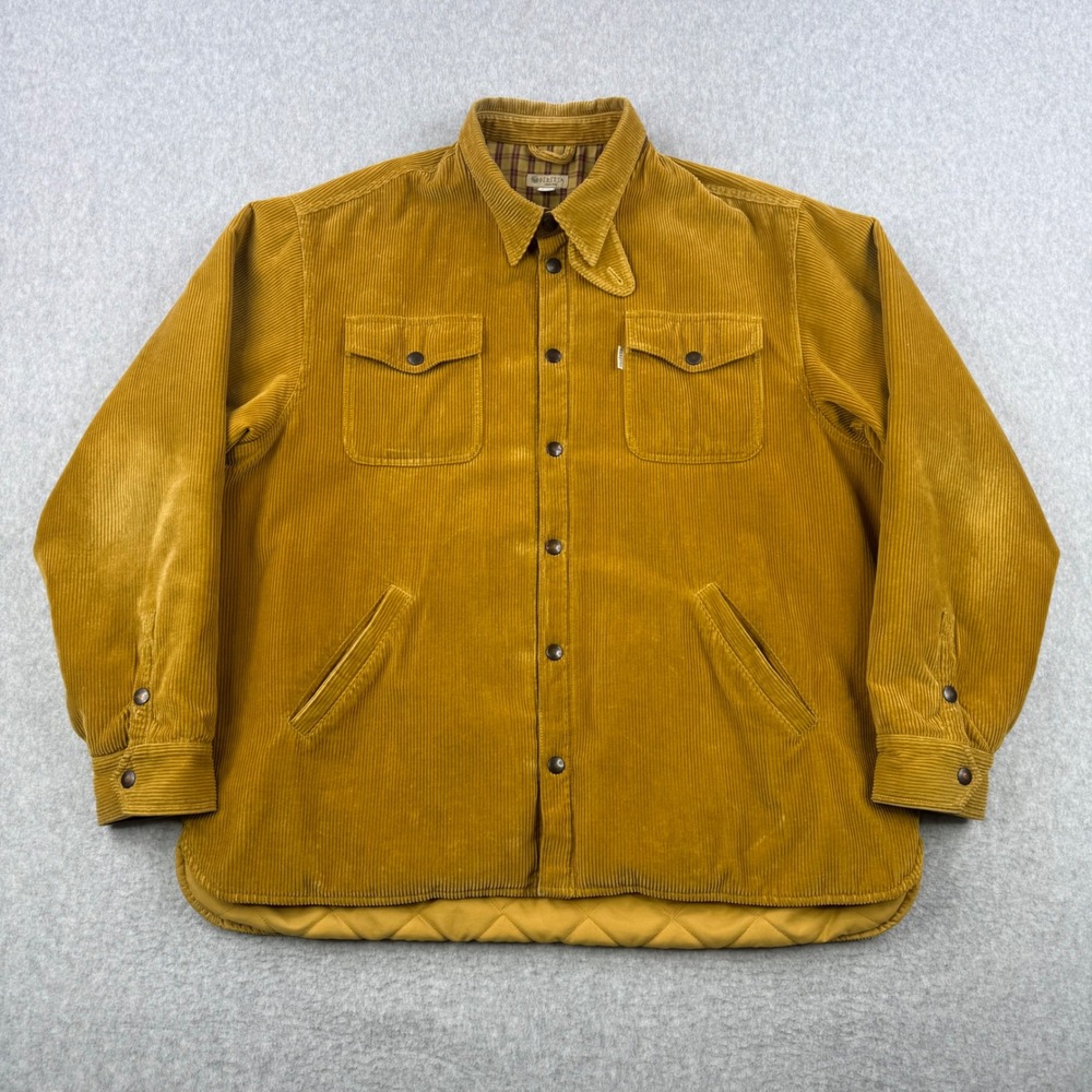 Beretta Jacket Mens 2XL Gold Corduroy Thermore Insulated Field Coat Hunting